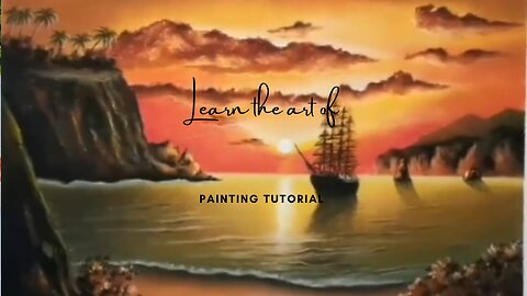 How To Draw Sunset Beach Landscape I Beach Sunset Drawing Easy