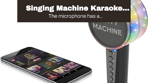 Singing Machine Karaoke Machine Microphone with Bluetooth and Speaker for Kids and Adults Home...