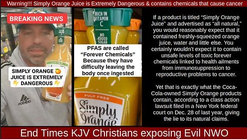 WARNING SIMPLY ORANGE JUICE IS EXTREMELY DANGEROUS & CONTAINS CHEMICALS THAT CAUSE CANCER