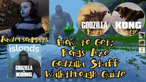 AndersonPlays Roblox Islands - Godzilla vs Kong Event - Get Godzilla Staff and Kong Axe Walkthrough