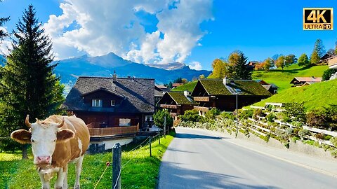 Autumn Magic on the Road: Driving from Lauterbrunnen to Grindelwald in Switzerla
