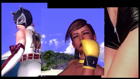 DLC Runway Show - Rowdy Reiko, Reiko, and SS Rowdy Reiko Costumes | Rumble Roses XX