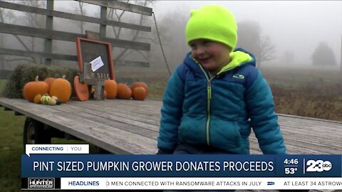 Youth pumpkin grower in Minnesota donates proceeds to good cause