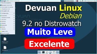 Devuan GNU Linux baseado no Debian. Liberdade de software do seu jeito. 9.2 Distrowatch 32 e 64 bit