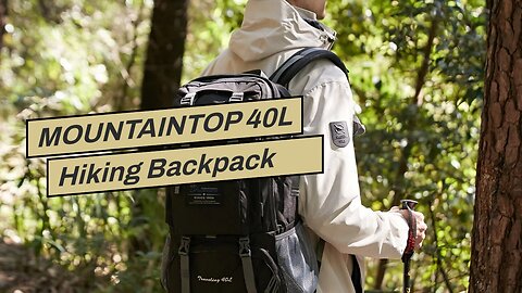 MOUNTAINTOP 40L Hiking Backpack with Rain Covers for Backpacking, Camping, Cycling and Travelin...