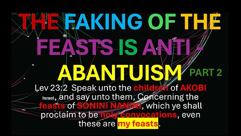 AFRICA IS THE HOLY LAND || THE FAKING OF THE FEASTS IS ANTI - ABANTUISM PART 2