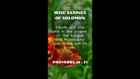Proverbs 18:21 | NRSV Bible - Wise Sayings of Solomon