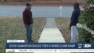 Good samaritan builds teen a wheelchair ramp