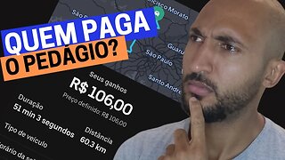 QUEM PAGA O PEDÁGIO O MOTORISTA OU A UBER, 99pop? Respondido!