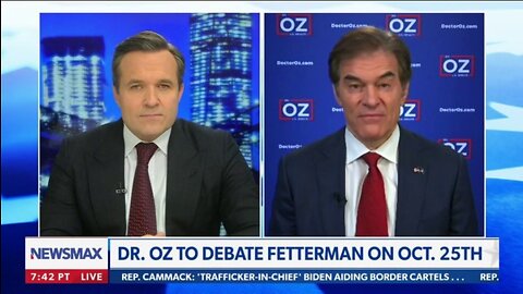 Republican Senate Candidate Dr. Oz reacts to his opponent John Fetterman finally agreeing to a debate