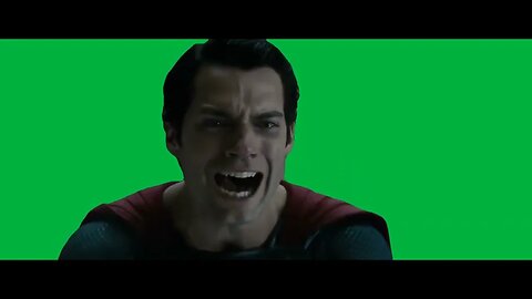 Man of Steel Screaming Green Screen