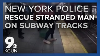 NYPD Rescues Stranded Man On Subway Tracks