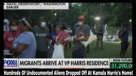 Hundreds Of Undocumented Aliens Dropped Of At Kamala Harris's Home!