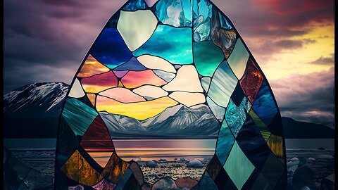 STAINED GLASS LANDSCAPES / AI generated