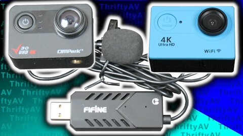 Action Cams as Webcams?! Campark V30 & the SJ9000 paired with a FIFINE K053 USB Microphone