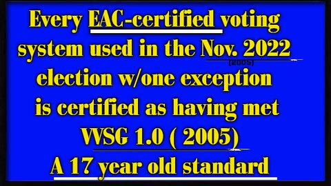 U.S. Voting systems certified as meeting 17 year old standards