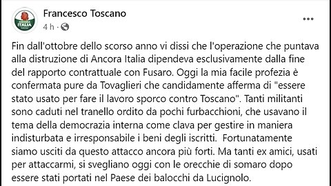 Il trauma di Francesco Toscano - 4 luglio 2023