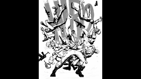 HIRO battle scene - comic book art