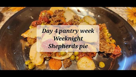 Day 4 Pantry week Weeknights shepherd pie #pantrycooking