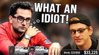 Esfandiari Berates "Idiot" Phil Laak for Calling His All-In | Hand of the Day presented by BetRivers