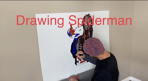 Poster size Spiderman drawing for the kids playroom