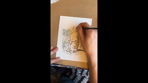 Time-lapse Watercolour of Cat