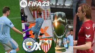 FIFA 23 - COMETA HAALAND FAZ 2 GOLS - MANCHESTER CITY X SEVILLA - UEFA SUPERCUP
