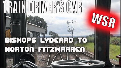 Behind the driver's cab, cab ride , diesel railcar from Bishops Lydeard to Norton Fitzwarren WSR, UK