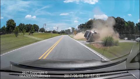 Crazy Car Crash Flip Caught On Dash-Cam!