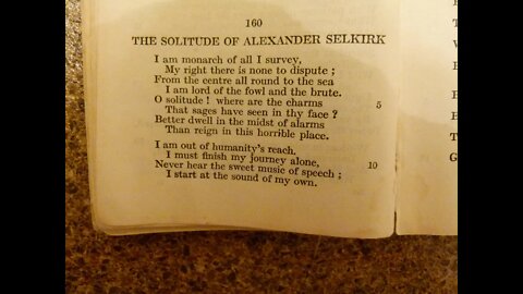 The Solitude of Alexander Selkirk - W. Cowper