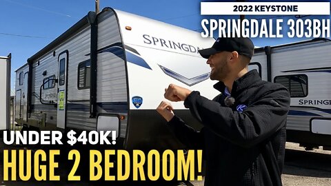 HUGE 2 Bedroom RV Under $40k! 2022 Keystone Springdale 303BH