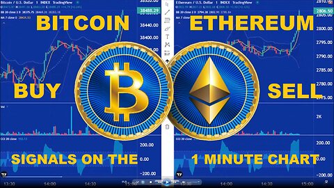 LIVE - Bitcoin + Ethereum - 1 Minute Charts