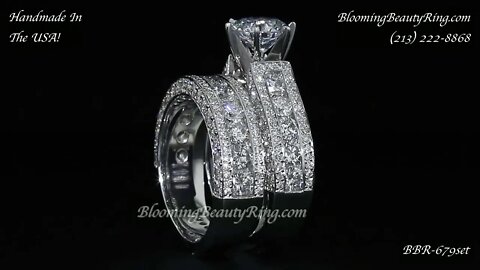 BBR 679SET Diamond Engagement Ring Set By BloomingBeautyRing com