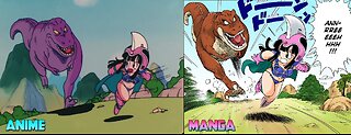 Original Dragonball - Kid Chichi Kills a Dinosaur (Anime VS Manga Comparisions)