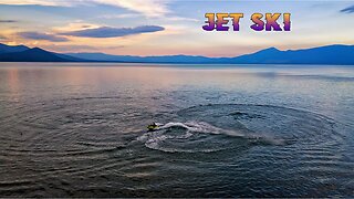 Awesome Jet Ski wave jumping on Prespa Lake, Macedonia | Epic Cinematic Drone Footage