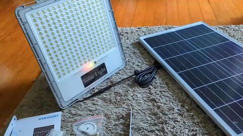 Unboxing: 400W Solar Flood Lights Outdoor, 20000 Lumens Solar Street Lights Outdoor Motion Sensor