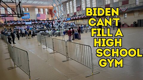Biden & Harris Speak In Front Of A Tiny Rally Crowd In Philly; Literally Can’t Fill School Gymnasium