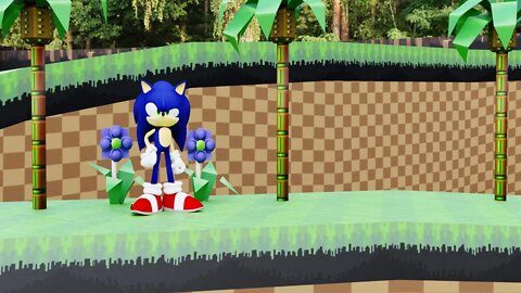 Sonic in Green Hill Zone (Blender 2.91 Demo)