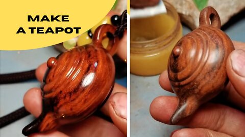 Make a teapot!| wooden teapot |wood carving| woodworking |woodworking7900| #flute |#shorts