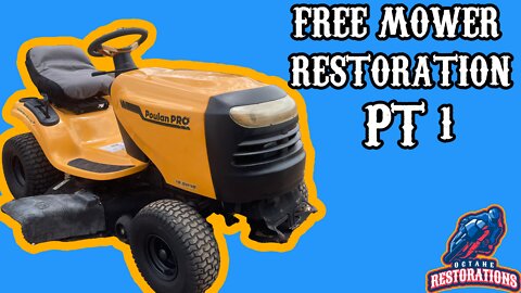 FREE Riding Lawn Mower Restoration PT 1
