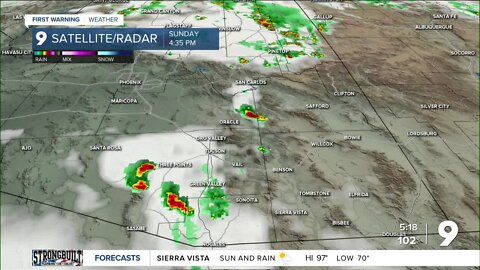 Monsoon hits parts of Pima, Cochise counties