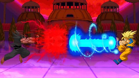 Evil Ryu VS Super Saiyan Goku - Street Fighter X Dragon Ball Z