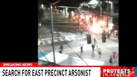 Video Shows Protesters STOP Fire After Provocateur Tries To Set Police Department On Fire!
