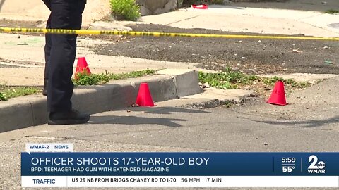 17-year-old shot by Baltimore Police Thursday afternoon