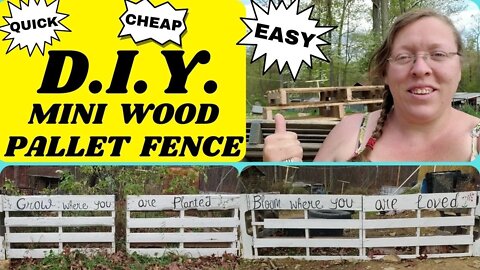 D.I.Y. Mini Wood Pallet Fence