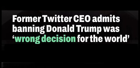 Jack Dorsey Admits Banning Trump From Twitter Was Wrong