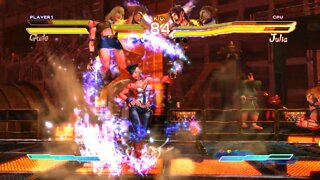 Street Fighter X Tekken: Lili (Swap Costume) & Guile vs Rufus & Julia - 2K 1440p