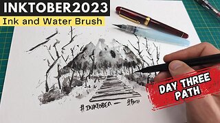 Inktober 2023 - Day 3 Path - Quick and Easy Ink Sketching Tutorial