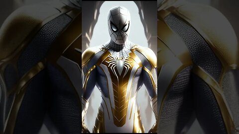 Golden White Spiderman Portrait #shorts#shortvideos#Spiderman#Chibi