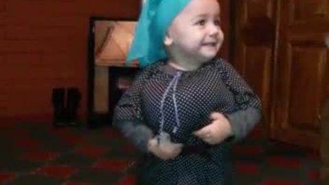 Baby Dressed As Miniature Grandmother Shakes Her Booty